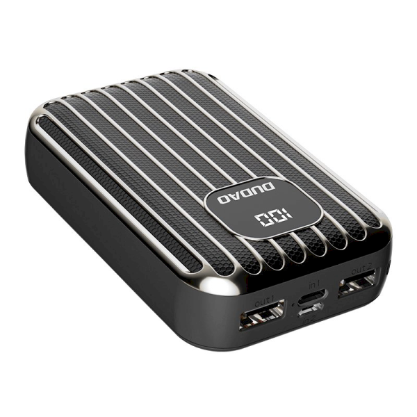 Обложка книги «Dudao power bank 10000 mAh 2x USB / USB Typ C / micro USB 2 A with LED display black (K11Pro-B)»