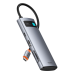 Baseus Metal Gleam 7in1 HDMI 4K 60Hz USB-C Hub | 3x USB 3.0 | USB-C PD | SD | microSD - Gray