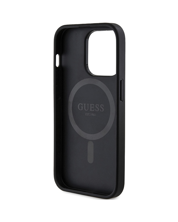 Дополнительное изображение книги «Guess GUHMP13XG4GFRK iPhone 13 Pro Max 6.7" czarny|black hardcase 4G Collection Leather Metal Logo MagSafe»