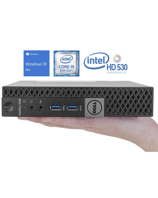 ПК малого форм-фактора Dell Optiplex 7040 i5-6500T / 8 ГБ / 128 ГБ SSD / Intel 530 / Windows 10 Pro