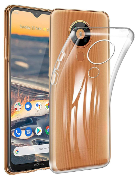 Fusion Ultra Back Case 1 mm Прочный Силиконовый чехол для Nokia 5.3 Прозрачный