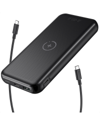 Choetech power bank 10000mAh 18W Quick Charge Power Delivery USB / USB Type C wireless Qi charger 10W black (B650)