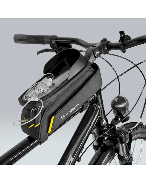 Wozinsky frame bike bag phone holder 1l black (WBB25BK)
