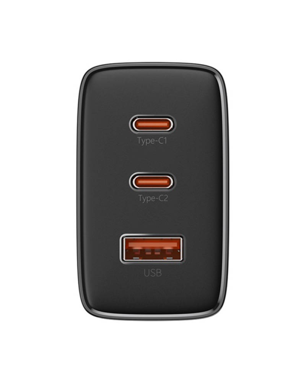 Настенное зарядное устройство Baseus OS-Cube Pro 2xUSB-C + USB, 65 Вт (черный)