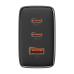 Настенное зарядное устройство Baseus OS-Cube Pro 2xUSB-C + USB, 65 Вт (черный)