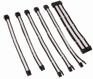 PSU Kabeļu Pagarinātāji Kolink Core 6 Cables Black | White