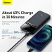 Baseus Magnetic powerbank 10000mAh 20W Overseas Edition navy blue + USB cable - USB Type C (PPCX010201)