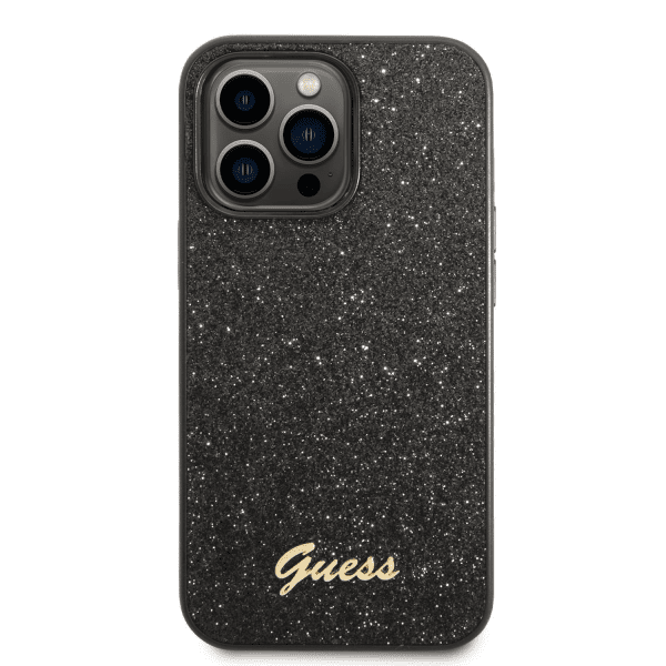 Обложка книги «Guess PC/TPU Glitter Flakes Metal Logo Case for iPhone 14 Pro Black»