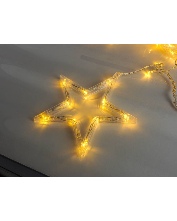 Светодиодный занавес MOON | Звезды и луны | теплый белый свет