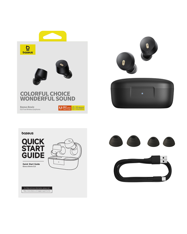 Baseus Bowie E18 True Wireless Earphones Cosmic | черный
