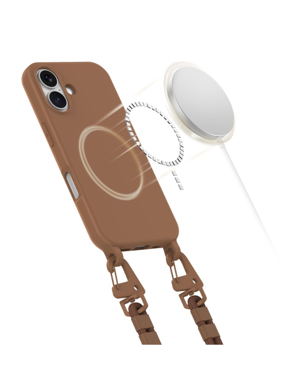 TECH-PROTECT MAGNECKLACE MAGSAFE IPHONE 16 ШОКОЛАДНО-КОРИЧНЕВЫЙ