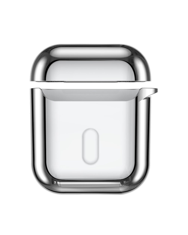 Baseus Shining Hook Силиконовый чехол для наушников Apple Airpods 1 / 2 Серебряный