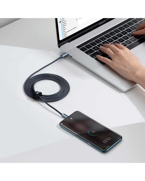 Кабель Baseus Crystal Shine Series Кабель USB для быстрой зарядки и передачи данных USB Type C - USB Type C 100W 2m черный (CAJY000701)