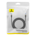 Braided network cable cat.7 Baseus Ethernet RJ45, 10Gbps, 2m (black)
