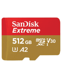 Memory card SanDisk microSDXC 512GB 160/90 MB/s V30 A2 (SDSQXA1-512G-GN6MA)