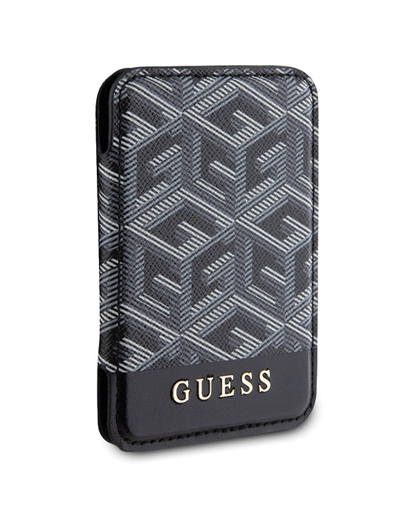 Guess Wallet Card Slot GUWMSHGCFSEK MagSafe GCube stripe czarny|black