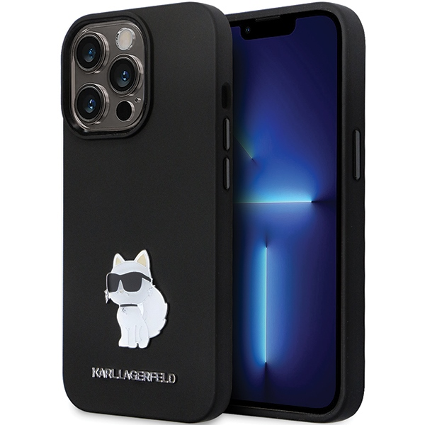 Обложка книги «Karl Lagerfeld KLHCP13XSMHCNPK iPhone 13 Pro Max 6.7" czarny|black hardcase Silicone C Metal Pin»