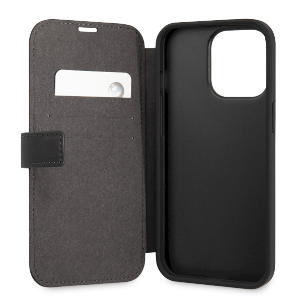 Обложка книги «BMBKP13XPUCARTCBK BMW M Book Carbon Stripe Case for iPhone 13 Pro Max Black»