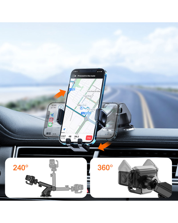 Joyroom mechanical car cockpit holder black (JR-ZS283)
