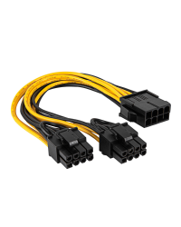 Адаптер с кабелем Akyga AK-CA-81 PCI-E 8-pin (f) | 2 x PCI-E 6+2-pin (m) 15 см
