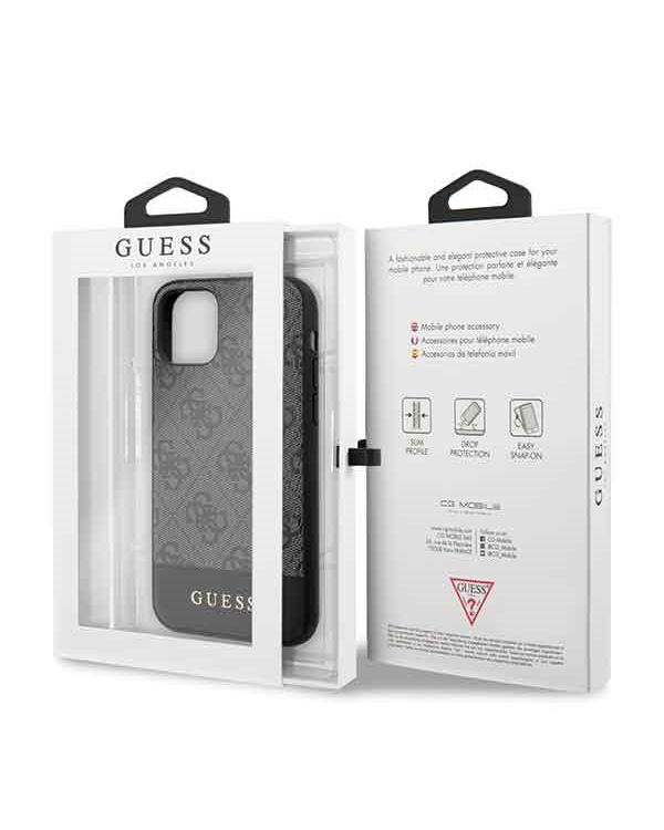 GUHCN61G4GLGR Чехол Guess 4G Stripe для iPhone 11 серый