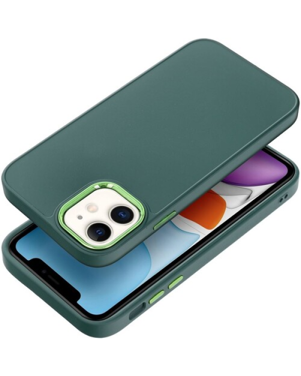 Силиконовый задний чехол Fusion Frame для Apple iPhone 15 Pro зеленый