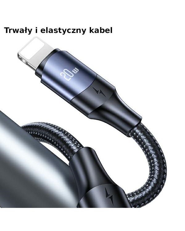 Дополнительное изображение книги «USAMS Kabel U71 USB-C na Lightning 2m 20W PD Fast Charge czarny|black SJ522USB01 (US-SJ522)»