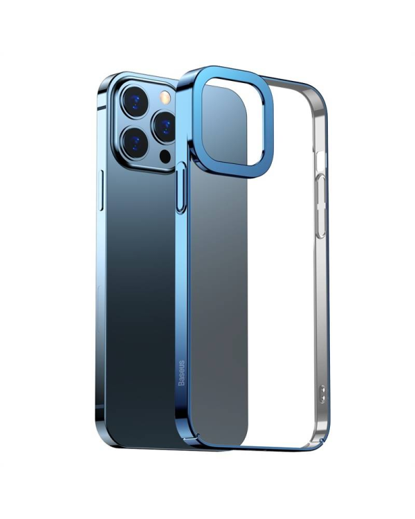Baseus Glitter Transparent Case for iPhone 13 Pro Max (blue)
