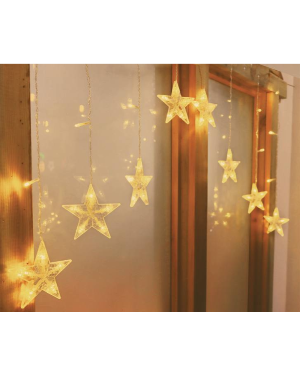 Световой занавес MOON 136 LED| Stars | теплый белый свет