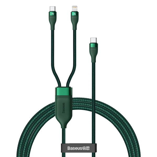 Baseus Flash Series 2-in-1 Cable Type-c to 2x Type-C, 100W, 1.5m Black