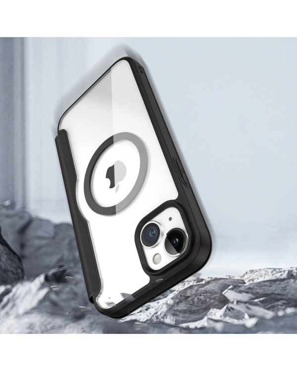 Dux Ducis Skin X Pro Magnetic Flip MagSafe Case iPhone 15 Plus - Black