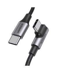 Angle cable USB-C to USB-C UGREEN US334 5A, PD 100W, 2m (black)