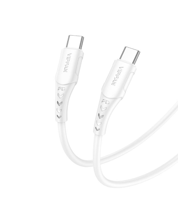 USB-C to USB-C cable Vipfan P05, 60W, PD, 2m (white)