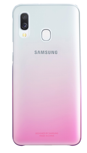 Samsung EF-AA405CPEGWW Gradation Cover Оригинальный чехол для Samsung A405 Galaxy A40 Прозрачный - Розовый