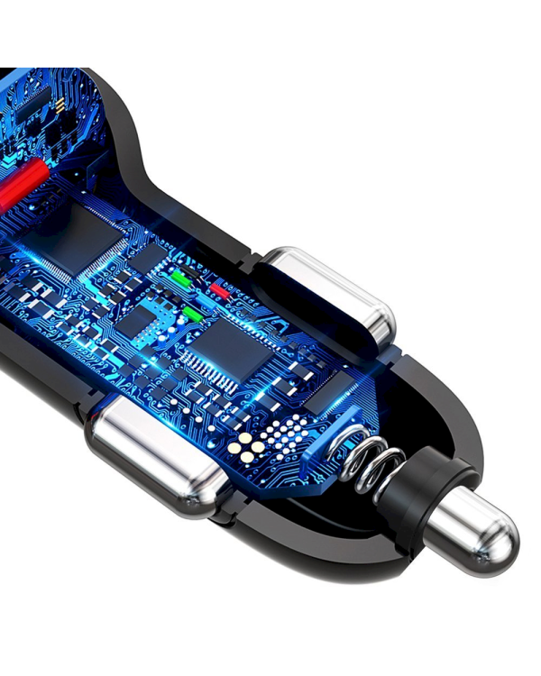 Dudao universal Car Charger 3x USB Quick Charge 3.0 QC3.0 2.4A 18W white (R7S white)