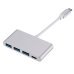 Fusion Разветлитель USB-C на 3 x USB 3.0 / USB-C серебристый