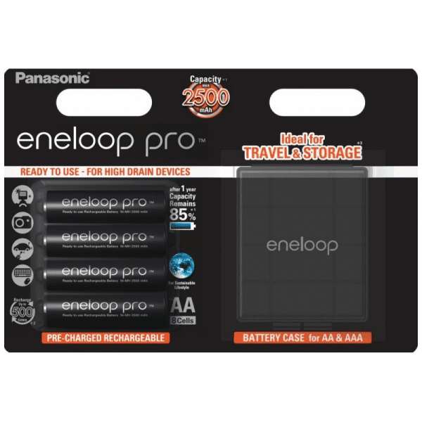 Panasonic Eneloop  PRO R6|AA 2500mAh rechargeable – 4 pcs blister +box