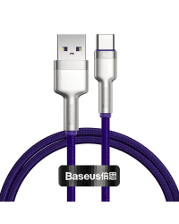 Baseus Cafule Series Metal Data USB - USB Typ C 40 W cable (10 V / 4 A) SCP (Huawei SuperCharge Protocol) 1 m violet (CATJK-A05)