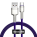 Baseus Cafule Series Metal Data USB - USB Typ C 40 W cable (10 V / 4 A) SCP (Huawei SuperCharge Protocol) 1 m violet (CATJK-A05)
