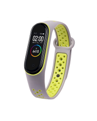 Fusion dots ремешок для часов Xiaomi Mi Band 3 / Mi Band 4 серый - зеленый