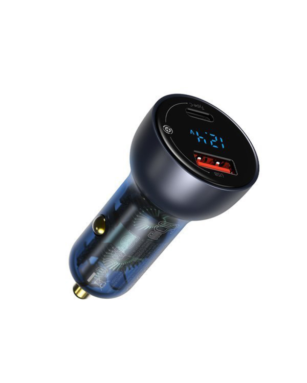 Baseus TZCCKX-0G Автомобильная зарядка USB-C | USB | 3A | 65W | Quick Charge 3.0 + Кабель Черная