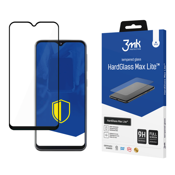 Обложка книги «Samsung Galaxy A20e Black - 3mk HardGlass Max Lite™ screen protector»