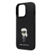 Karl Lagerfeld Liquid Silicone Metal Ikonik Case for iPhone 15 Pro Black