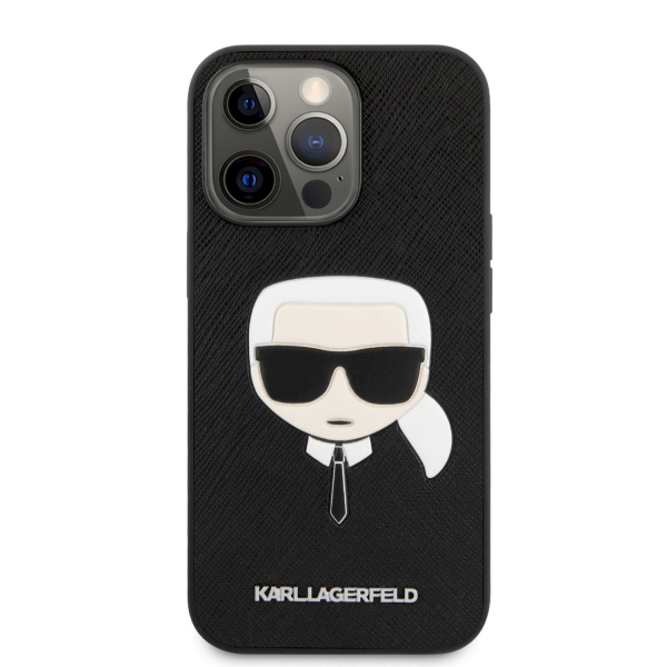 Обложка книги «KLHCP13LSAKHBK Karl Lagerfeld PU Saffiano Karl Head Case for iPhone 13 Pro Black»