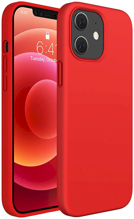 Fusion Elegance Fibre Прочный Силиконовый чехол для Apple iPhone 12 Mini Красный