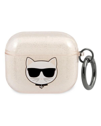 Karl Lagerfeld KLA3UCHGD AirPods 3 cover zÅoty|gold Glitter Choupette