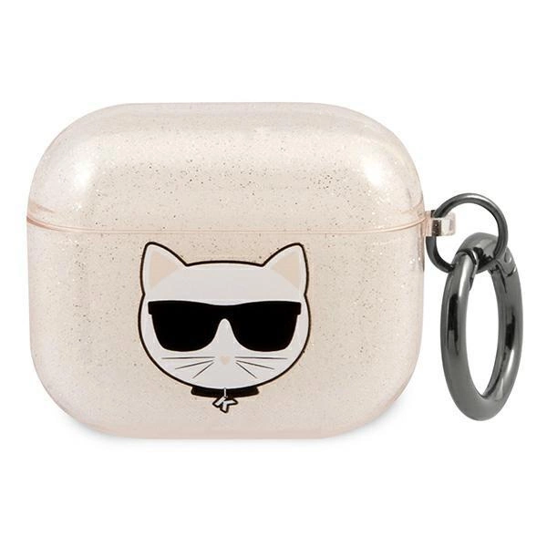 Karl Lagerfeld KLA3UCHGD AirPods 3 cover zÅoty|gold Glitter Choupette Karl Lagerfeld KLA3UCHGD AirPods 3 cover zÅoty|gold Glitter Choupette