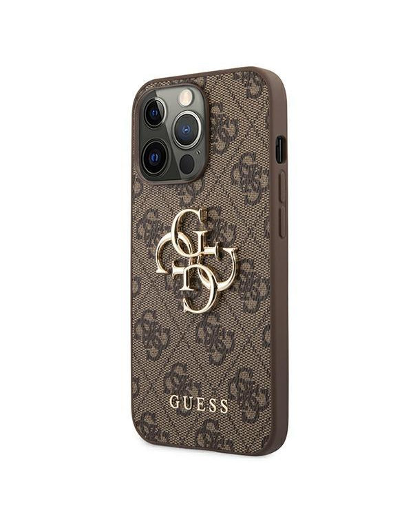 Guess GUHCP13L4GGMBR iPhone 13 Pro hardcase 4G Big Metal Logo коричневый