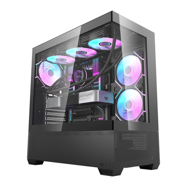 Обложка книги «Компьютерный корпус Darkflash DS900 AIR (черный) + 7 вентиляторов ARGB»