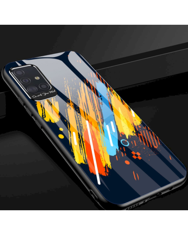 Fusion Color Glass Back Case Силиконовый чехол для Samsung A515 Galaxy A51 (Desing 5)